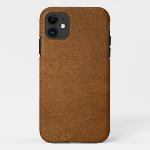 Braune Rindsledertextur-Optik Case-Mate iPhone Hülle