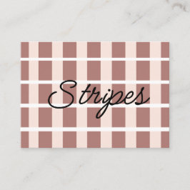 Braune rosa Streifen Visitenkarte