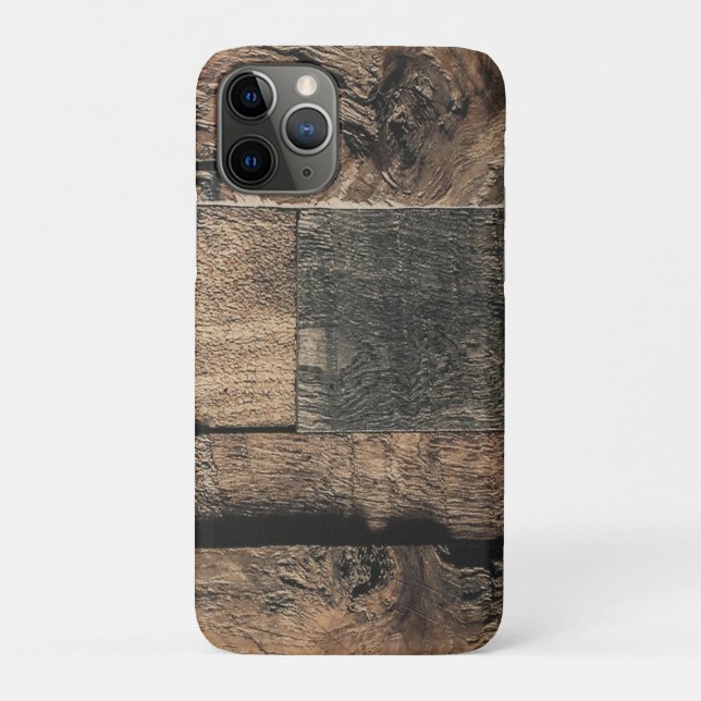 Braune Rustikale Alte Holzbrett-Planke Textur Case-Mate iPhone Hülle (Rückseite)