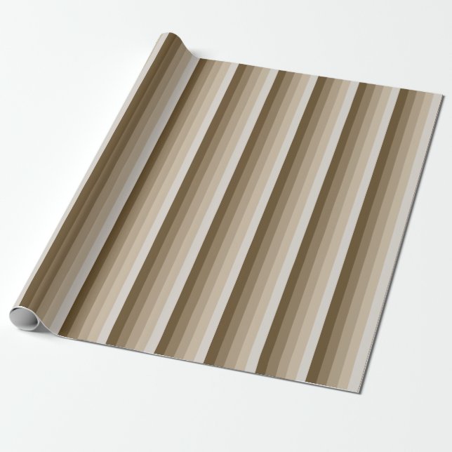 Braune Schattenstreifen Geschenkpapier (Ungerollt)