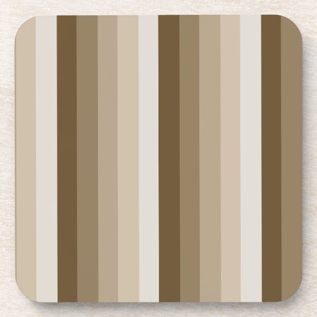 Braune Schattenstreifen Getränkeuntersetzer (Vorderseite)