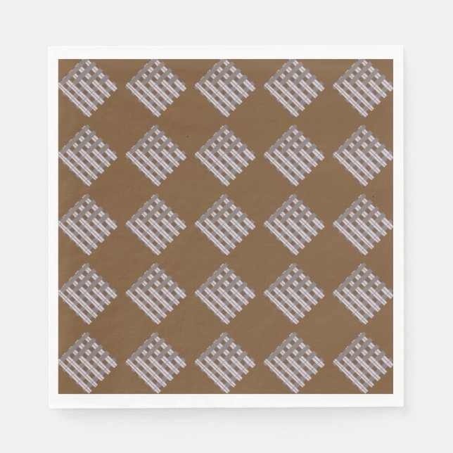 Braune Scheckpapier-Serviette Serviette (Vorderseite)
