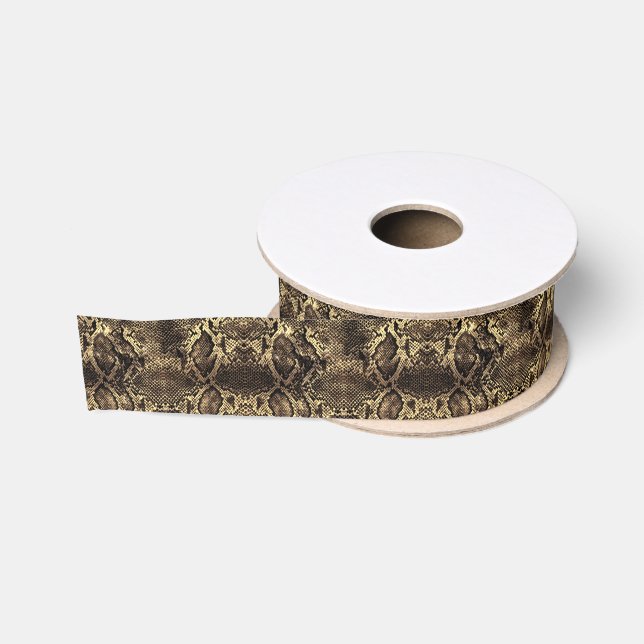 Braune Schlange Ripsband (Spule)