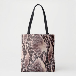 Braune Schlangenlederstruktur Tasche