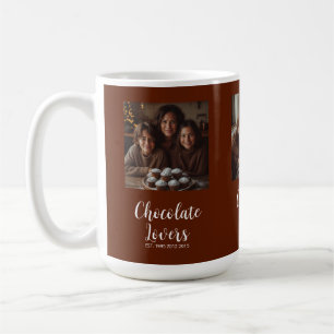 Braune Schokoladenliebhaber Etabliert 3 Foto Schri Kaffeetasse