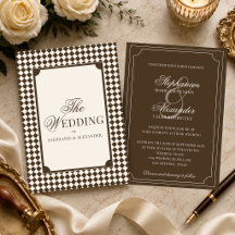 Braune Schottenmuster-Hochzeit im Stil des alten G