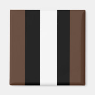 Braune, schwarz-weiße Streifen Magnet