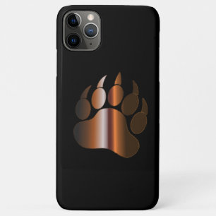BRAUNE STAHL-BÄRENPFAOTE AUF SCHWARZ Case-Mate iPhone HÜLLE