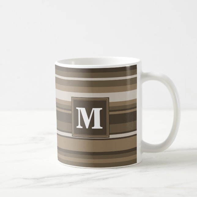 Braune Streifen Kaffeetasse (Rechts)