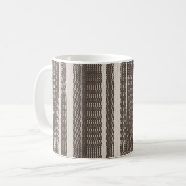 Braune Streifen Kaffeetasse (Vorderseite Links)