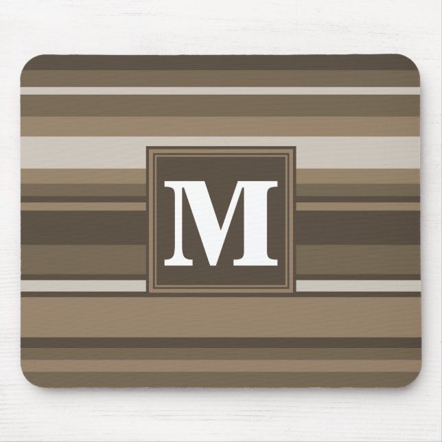 Braune Streifen Mousepad (Vorne)