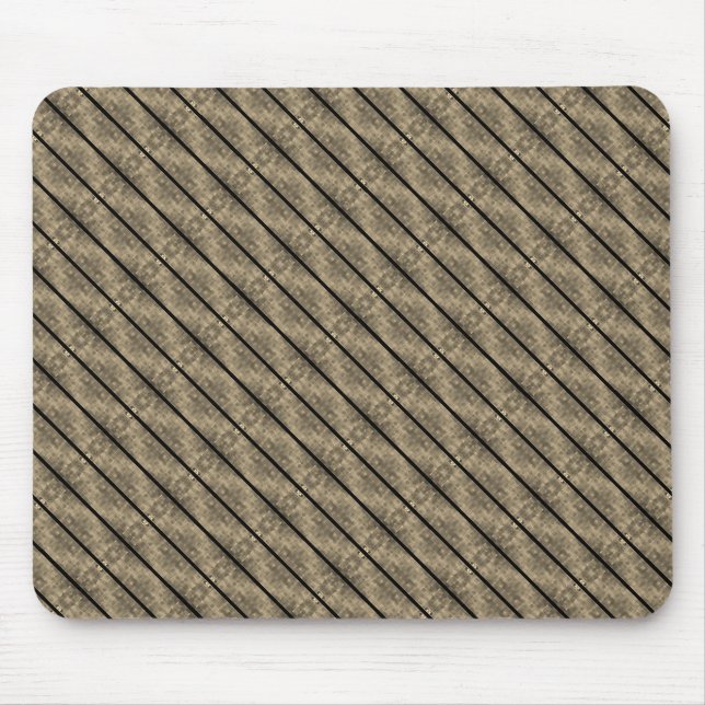 Braune Streifen und Trennstreifen, schwarz oder Sc Mousepad (Vorne)