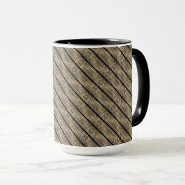 Braune Streifen und Trennstreifen, schwarz oder Sc Tasse