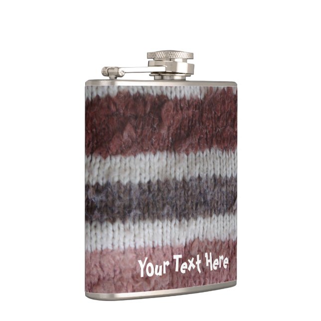 braune Stripteppiche Vintages Design Flachmann (Rechts)