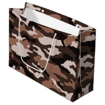 Braune Tarnung Große Geschenktasche