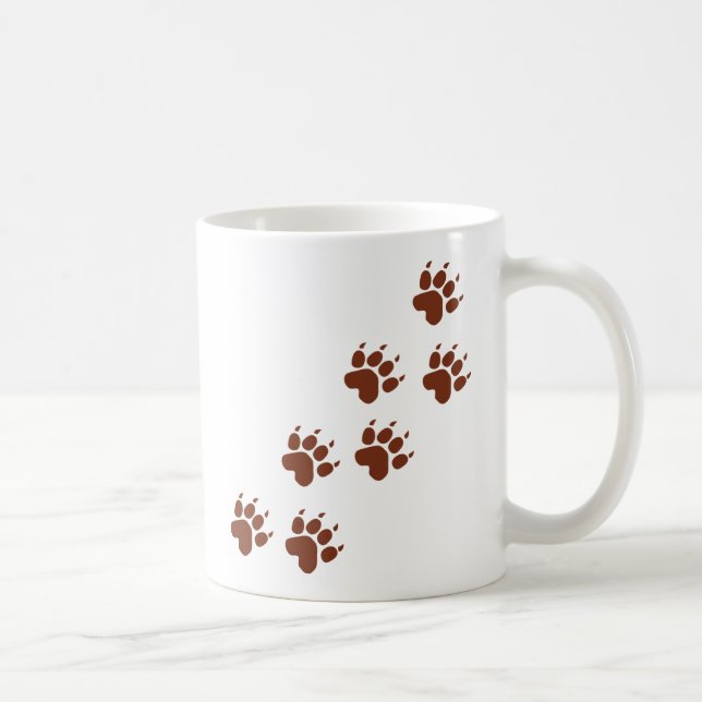 braune Tatzenikone Kaffeetasse (Rechts)