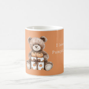 Braune Teddybär-Kürbisse-Geschenk Kaffeetasse