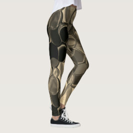 Braune Teile, Kreise und abgerundete Formen Leggings