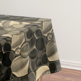Braune Teile, Kreise und abgerundete Formen Tischdecke