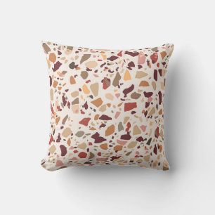 Braune Terrazzo: Vintages, trendiges Muster. Kissen
