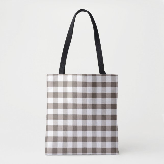 Braune Tischdecke Muster Tasche (Vorderseite)