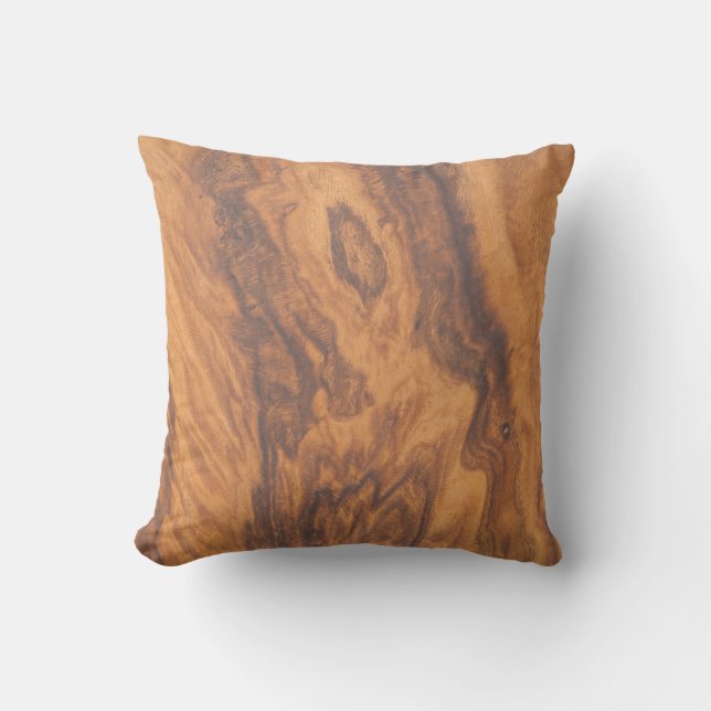 Braune Tones Imitate Holz Kissen Für Draußen (Vorderseite)