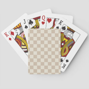 Braune und beige Karton Spielkarten