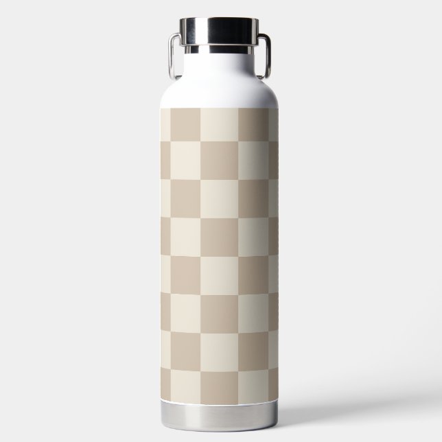 Braune und beige Karton Trinkflasche (Vorderseite)