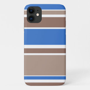 Braune und blaue Streifen Case-Mate iPhone Hülle