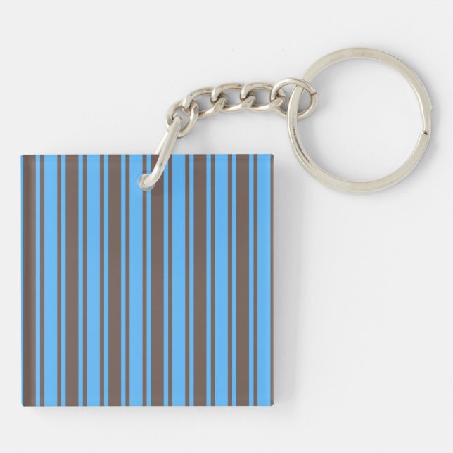 Braune und blaue Süßigkeiten Schlüsselanhänger (Rückseite)
