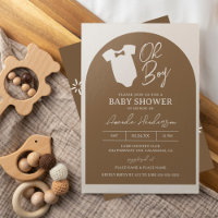 Braune und cremefarbene Fliege Babyparty