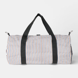 Braune und dunkelblaue Streifen Duffle Bag