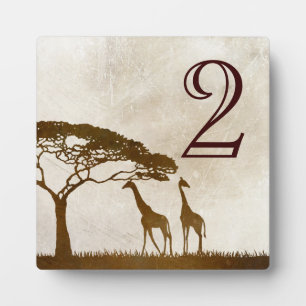 Braune und elfenbeinfarbene afrikanische Giraffent Fotoplatte