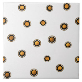 Braune und gelbe Kreise Fliese