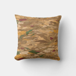 Braune und goldene Camouflage-Kissen Kissen