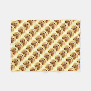 Braune und goldene Reittiere Fleece Blanket