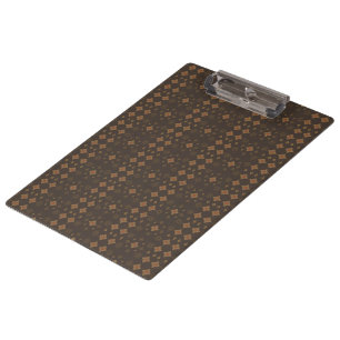 Braune und goldene Retro-Vibes Klemmbrett