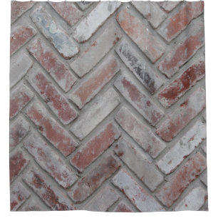 Braune und graue Betonmauer Duschvorhang