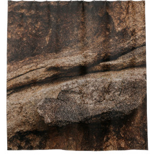 Braune und graue Felsformation Duschvorhang