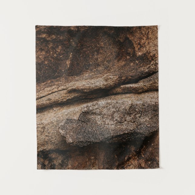 Braune und graue Felsformation Wandteppich (Vorderseite)