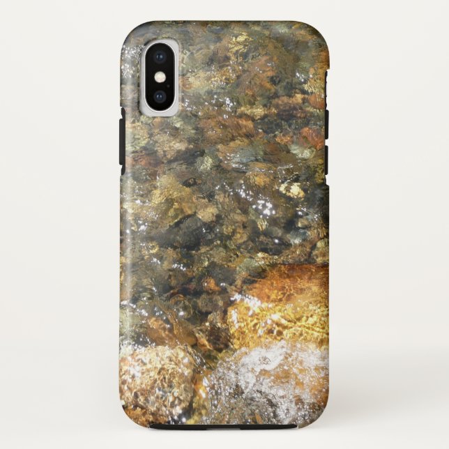Braune und graue, natürliche Abstrakte Kies Case-Mate iPhone Hülle (Rückseite)