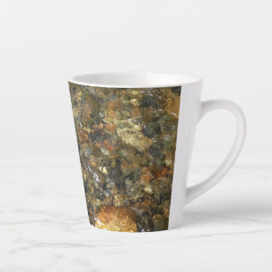 Braune und graue, natürliche Abstrakte Kies Milchtasse