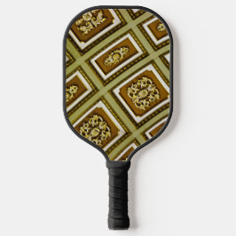 Braune und grüne Architektur Pickleball Schläger