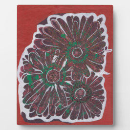 Braune und grüne Blume Fotoplatte