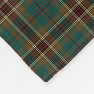 Braune und grüne Karierte Murphy Tartan Fleecedecke