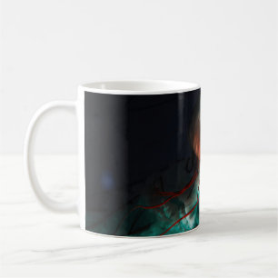 BRAUNE UND GRÜNE QUALLE KAFFEETASSE