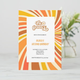 BRAUNE UND ORANGE GROOVIGE EINLADUNG