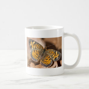 Braune und orange Mottenbekleidung und Geschenke Kaffeetasse