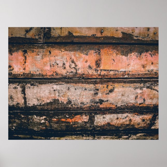 Braune und orangefarbene Tafel Poster (Vorne)
