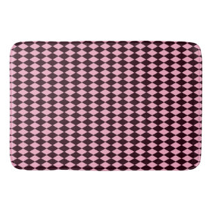 Braune und rosa Diamantformen Badematte